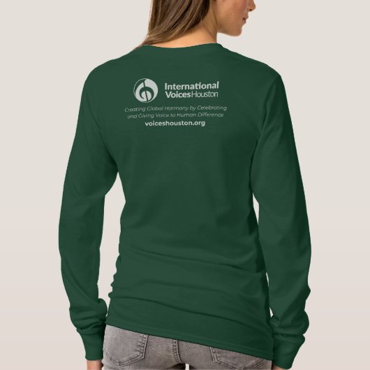 IVH T-shirt (witte Logo op Deep Forest) (Achterkant)