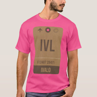 Ivl Ivalo Finland Airline Airport bagage T-shirt