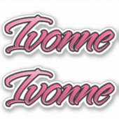 Ivonne faded pink Aufkleber Sticker Stickerset (Voorkant)