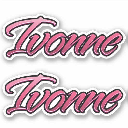 Ivonne faded pink Aufkleber Sticker Stickerset (Voorkant)