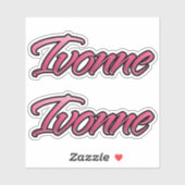 Ivonne faded pink Aufkleber Sticker Stickerset (Vel)