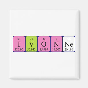 Ivonne periodiek table name magnet