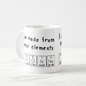 Ivonne periodieke tabelnaam mok (Voorkant links)