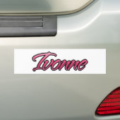 Ivonne rode roze Aufkleber-Sticker Bumpersticker (Op auto)