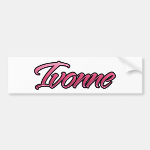 Ivonne rode roze Aufkleber-Sticker Bumpersticker
