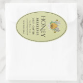Ivoor 24 oz Queenline honingpot label (Tas)