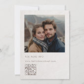 Ivoor 3D Bloemen Bruiloft Save The Date (Achterkant)