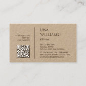 Ivoor 3D Magnolia Rustiek | QR Code Visitekaartje (Achterkant)