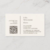Ivoor 3D Magnolia Rustiek | QR Code Visitekaartje (Achterkant)