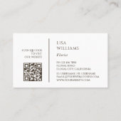 Ivoor 3D Magnolia Rustiek | QR Code Visitekaartje (Achterkant)