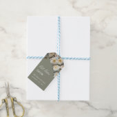 Ivoor 3D Rozen Trouw Welkom Cadeaulabel (Met Touw)
