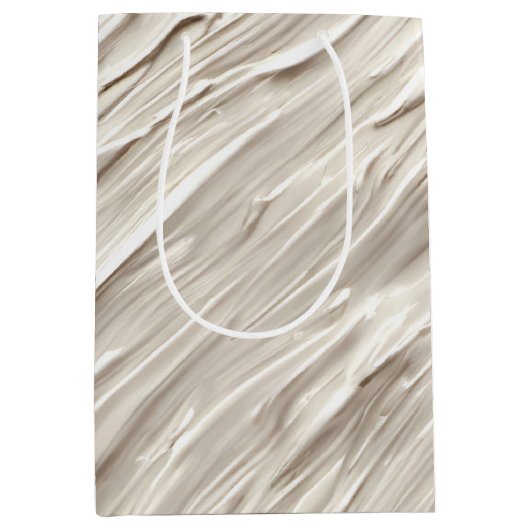 Ivoor Abstract gestructureerd ontwerp Medium Cadeauzakje (Voorkant)