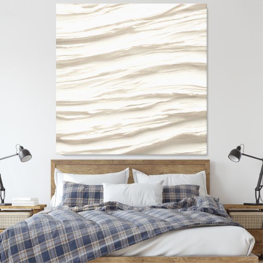 Ivoor Abstracte textuur Canvas Afdruk (Insitu (Slaapkamer))