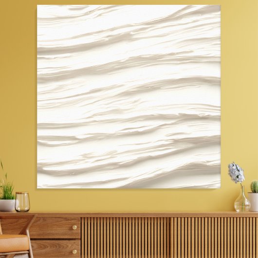 Ivoor Abstracte textuur Canvas Afdruk (Insitu (Woonkamer))