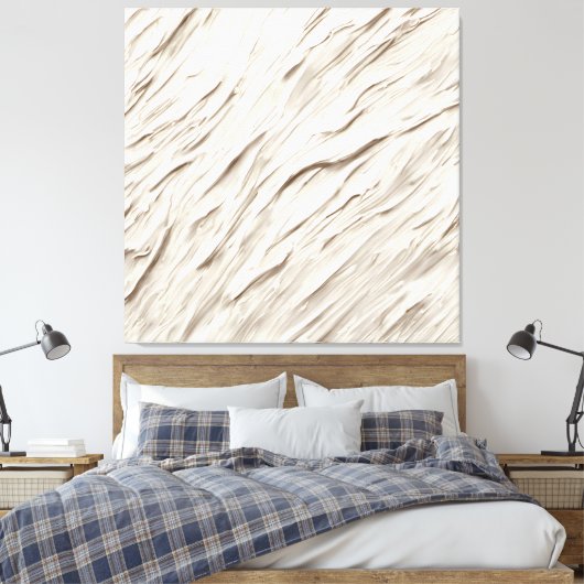 Ivoor Abstracte textuur Canvas Afdruk (Insitu (Slaapkamer))