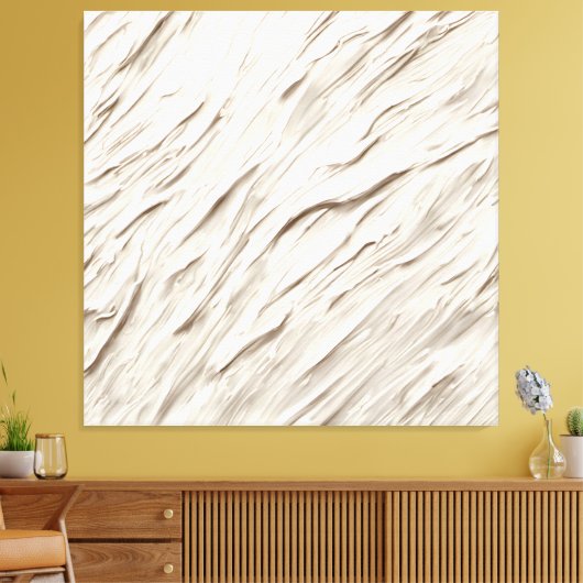 Ivoor Abstracte textuur Canvas Afdruk (Insitu (Woonkamer))