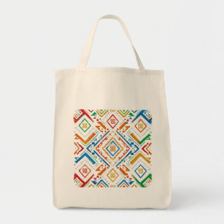 Ivoor Afrikaans geometrisch mozaïekpatroon Tote Bag