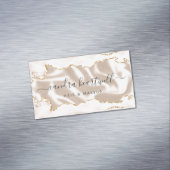 Ivoor Agate Goud Glitter Luxe Magnetisch Visitekaartje (Voorbeeld)