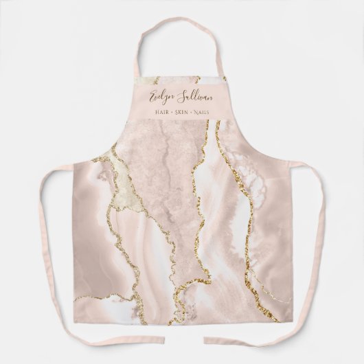 ivoor agate schoonheidsberoeps apron schort (Voorkant)