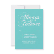 Ivoor Always & Forever Trouw RSVP Kaart