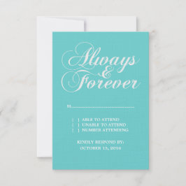 Ivoor Always & Forever Trouw RSVP Kaart