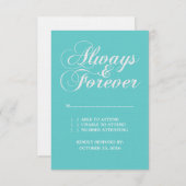 Ivoor Always & Forever Trouw RSVP Kaart (Voorkant / Achterkant)