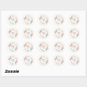 ivoor_and_being_rustic_and_gold_floral_business_cl ronde sticker (Vel)