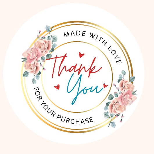 ivoor_and_being_rustic_and_gold_floral_business_cl ronde sticker