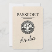 Ivoor Aruba Passport Bewaar de datum Save The Date (Voorkant)