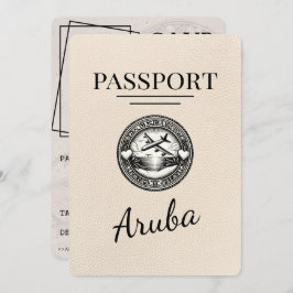 Ivoor Aruba Passport Bewaar de datum Save The Date