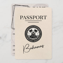 Ivoor Bahamas Paspoort Bewaar de datum Save The Date