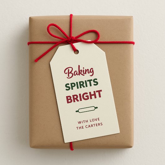 Ivoor Baking Spirits Bright Christmas Gift Label Cadeaulabel