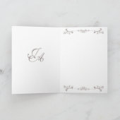 Ivoor Barok Bruiloft Uitnodiging met Monogram (Binnen)