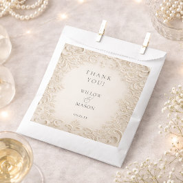 Ivoor Barok Elegante Klassieke Trouwdag Bedankzakje