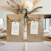 Ivoor Barok Monogram Huwelijkscadeautag Cadeaulabel