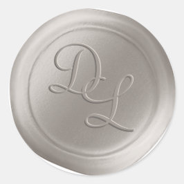 Ivoor Beige 2 Letter Monogram Wax Seal Stickers