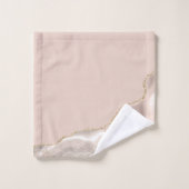 Ivoor Beige Agaat Geode Gouden Glitters Bad Handdoek (Wasdoekje)