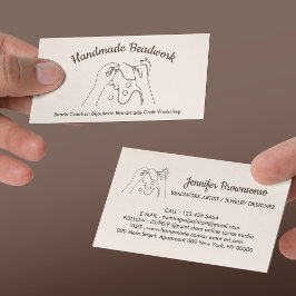 Ivoor Beige Blush Kralen Creatie Bijouterie Visitekaartje