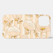 Ivoor Beige: Luxe Bloemmotief. Case-Mate iPhone Case (Achterkant (horizontaal))