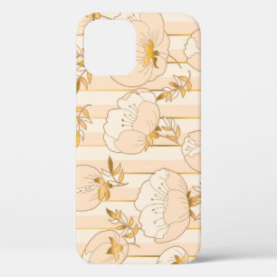 Ivoor Beige: Luxe Bloemmotief. Case-Mate iPhone Case