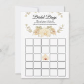 Ivoor, beige, orchideeën en eucalyptus bruids bing kaart (Voorkant)