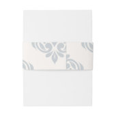 Ivoor Blauwgroen Grey Classic Elegant Script Weddi Uitnodigingen Wikkel (Achterkant Voorbeeld)