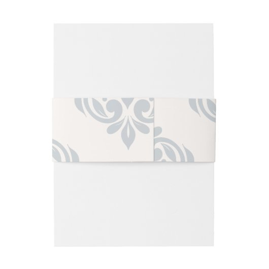 Ivoor Blauwgroen Grey Classic Elegant Script Weddi Uitnodigingen Wikkel (Achterkant Voorbeeld)