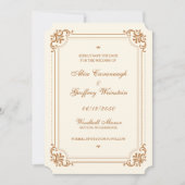 Ivoor  bloeien elegante bruiloft save the date (Voorkant)