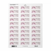 Ivoor Bloem Kat Retouradres Label Elegant (Full Sheet)