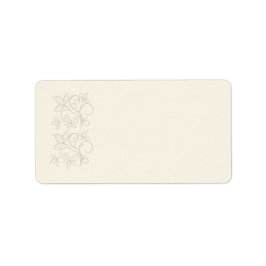 Ivoor Bloemen Adreslabel Etiket
