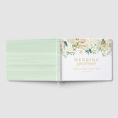 Ivoor Bloemen Bruiloft Gepersonaliseerde munt Gastenboek (Volledig)