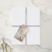 Ivoor Bloemen Cadeaubijsluiter Cadeaulabel (Met Touw)
