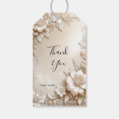 Ivoor Bloemen Cadeaubijsluiter Cadeaulabel (Achterkant)