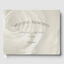 Ivoor Bloemen Elegante Bruiloft Gasten Herinnering Gastenboek